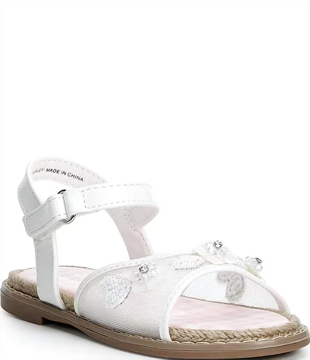 NEW STEVE MADDEN girls kinsley sandals in white